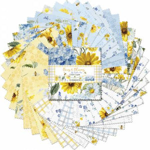 Fabric - Wilmington Bees & Blooms 5-inch Squares 42pcs,  Q508-841-508