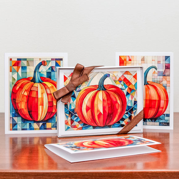 Gifts - Patchwork Pumpkins Collection 6-Card Box Set  QBF-725337