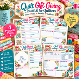 Quilt Gift Giving Journal - 4 page PDF Digital Download