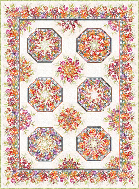 Pattern Garden of Dreams II Kaleidoscope Quilt by Jason Yenter