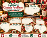 Quilting Themed Christmas Party Planner - 12 Page PDF Worbook
