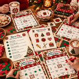 Quilty Christmas Bingo Game - 15 page PDF - Printable Digital Download