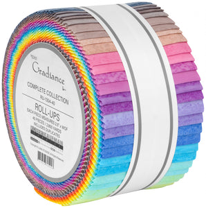 Fabric - Robert Kaufman 2.5in Strips Gradiance Batiks 40pcs,  RU-1304-40