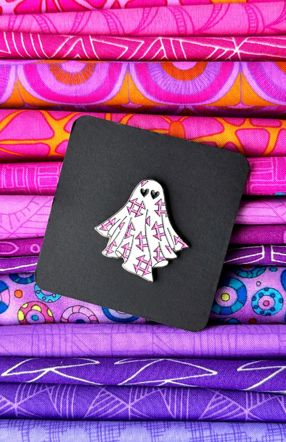 Gifts Enamel Pin Ghost Quilt Pink - SASSPIN-GHOST2