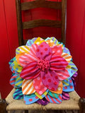 Pattern Petal Pop Zinnia Pillow SBQ01