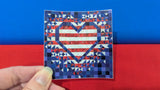 Gifts - Exploding Heart Patriotic Sticker  SPQ-S9