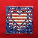 Gifts - Exploding Heart Patriotic Sticker  SPQ-S9