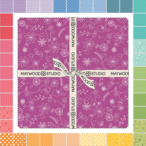 Fabric - Maywood Kimberbell - 10in Squares  Bright Lights, 42pcs  SQ-MASKBB-BRLI