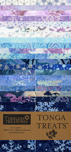 Fabric - Timeless Treasures Batik Frost - 2.5in Strips 40pcs/bundle - STRIP40-FROST