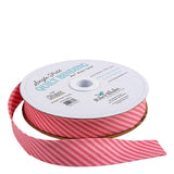 Fabric - Riley Blake Single-Fold Quilt Binding by the yard - Sugar Pink Stripe - STSFB-48817