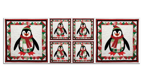 Fabric Precut Panel - Patchwork Penguin CYS630586