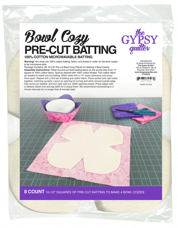 Notions - Bowl Cozy Pre-Cut Batting 8ct - TGQ036