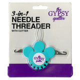 Notions - The Gypsy Quilter 3 In 1 Needle Threader with Cutter - TGQ142