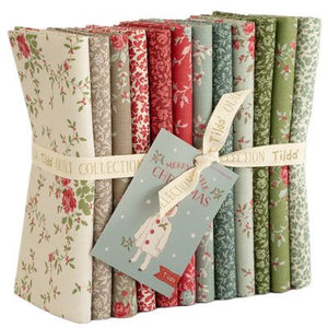 Fabric Tilda Merry Little Christmas Fat Quarter Bundle 12pc Eve & Noel TIL300246