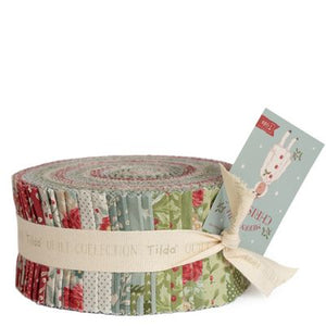 Fabric Tilda Merry Little Christmas Roll 2.5in Strips 40pcs TIL300251