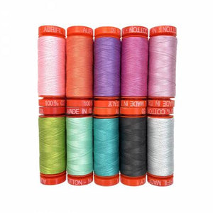 Thread - Aurifil - Tula Pink - Roar - 50wt - 10 Spools