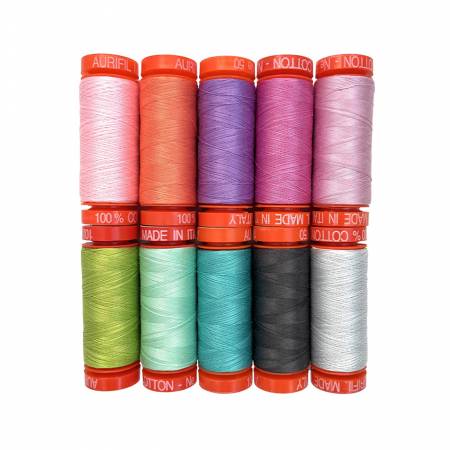 Thread - Aurifil - Tula Pink - Roar - 50wt - 10 Spools