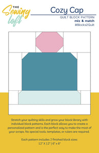 Pattern  - The Sewing Loft Cozy Cap Quilt Block - TSL2402
