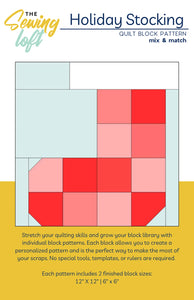 Pattern - The Sewing Loft Patchwork Stocking Quilt Block - TSL2441