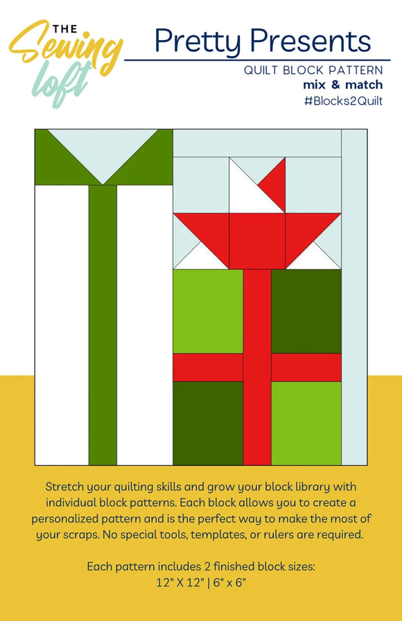 Pattern - The Sewing Loft Pretty Presents Quilt Block - TSL2444