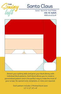 Pattern - The Sewing Loft Santa Claus Quilt Block - TSL2446