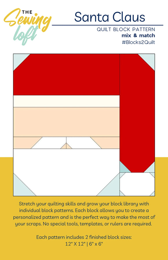 Pattern - The Sewing Loft Santa Claus Quilt Block - TSL2446