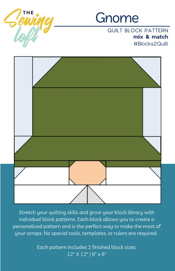 Pattern - The Sewing Loft Gnome Quilt Block - TSL2474