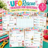 UFO Rescue Tracker for Quilters - 5 page PDF Digital Download