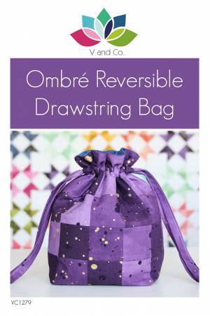 Pattern Ombre Reversible Drawstring Bag