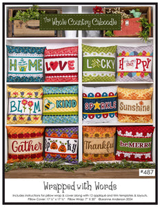 Pattern Wrapped with Words Pillow Wrap WCC487