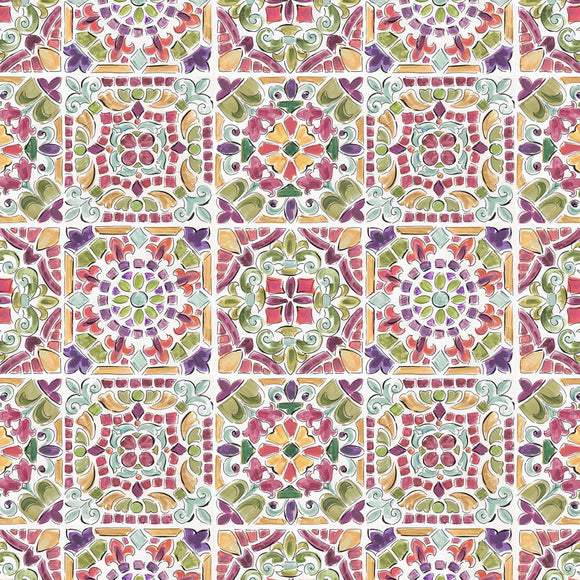 Fabric - Clothworks Wine Tasting Tile - Y4577-55