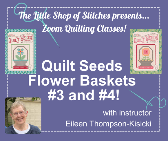 Zoom Class - Quilt Seeds Flower Baskets #3 and #4 with Eileen - Oct 18 & 25