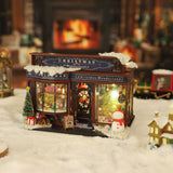 Gifts DIY Miniature House Wooden Puzzle Kit: Christmas Wonderland MIN503