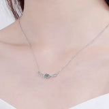Gifts Angel Wing Moissanite Charm Necklace in 925 Sterling Silver