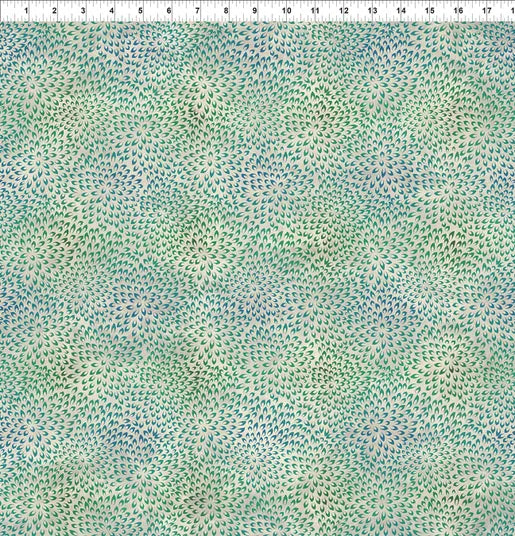 Fabric In The Beginning Vivid Petals Teal 9VIV-5