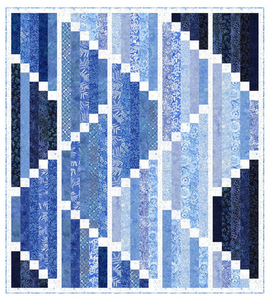 Kit Bluebell Strip Ripple - Batiks