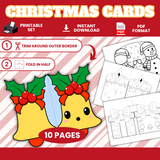 Printable Christmas Cards - INSTANT DOWNLOAD