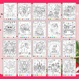 Printable Christmas Color by Number 21 pages - INSTANT DOWNLOAD