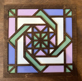 Kit - DIY Barn Quilt Pattern Mosaic Swirl Decor Painting Craft Kit