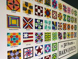 Gifts - Poster 50 States of Barn Quilts 11x17 inches