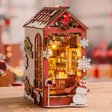 Gifts DIY Book Nook Wooden Puzzle Kit: Christmas Indoor Scene TGC07