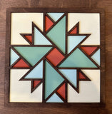 Kit - DIY Barn Quilt Pattern Mosaic Star Block Painting Craft Kit