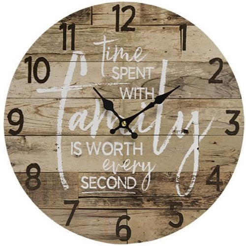 Gifts Time with Family Wall Clock