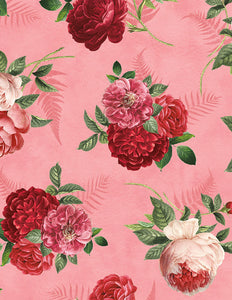 Fabric Wilmington Daydream Garden Roses Pink 50013-337