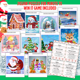 Printable Christmas Minute to Win It Games - HUGE 70 page pack - INSTANT DOWNLOAD