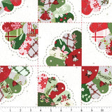 Fabric - Riley Blake Mistletoe & Holly Dresden Fan - C16408R-CLOUD