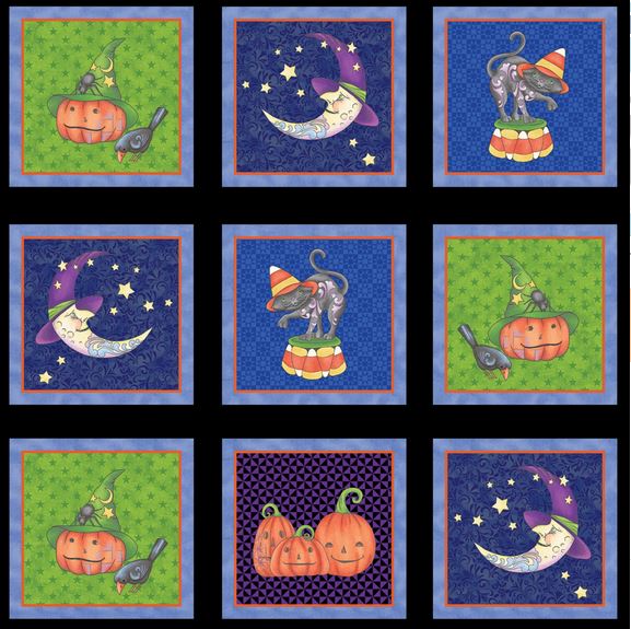 Fabric Benartex All Hallows Eve by Jim Shore - Panel 16522B-99