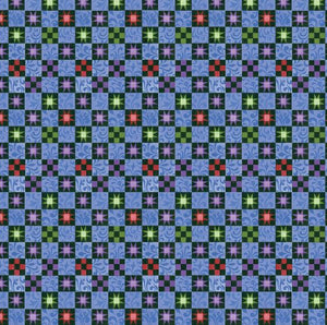 Fabric Benartex All Hallows Eve by Jim Shore - Patch Blue 16527B-54