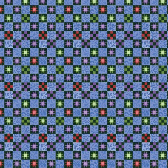 Fabric Benartex All Hallows Eve by Jim Shore - Patch Blue 16527B-54