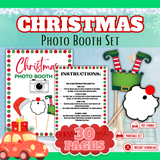 Printable Christmas Photo Booth 30 page Set - INSTANT DOWNLOAD
